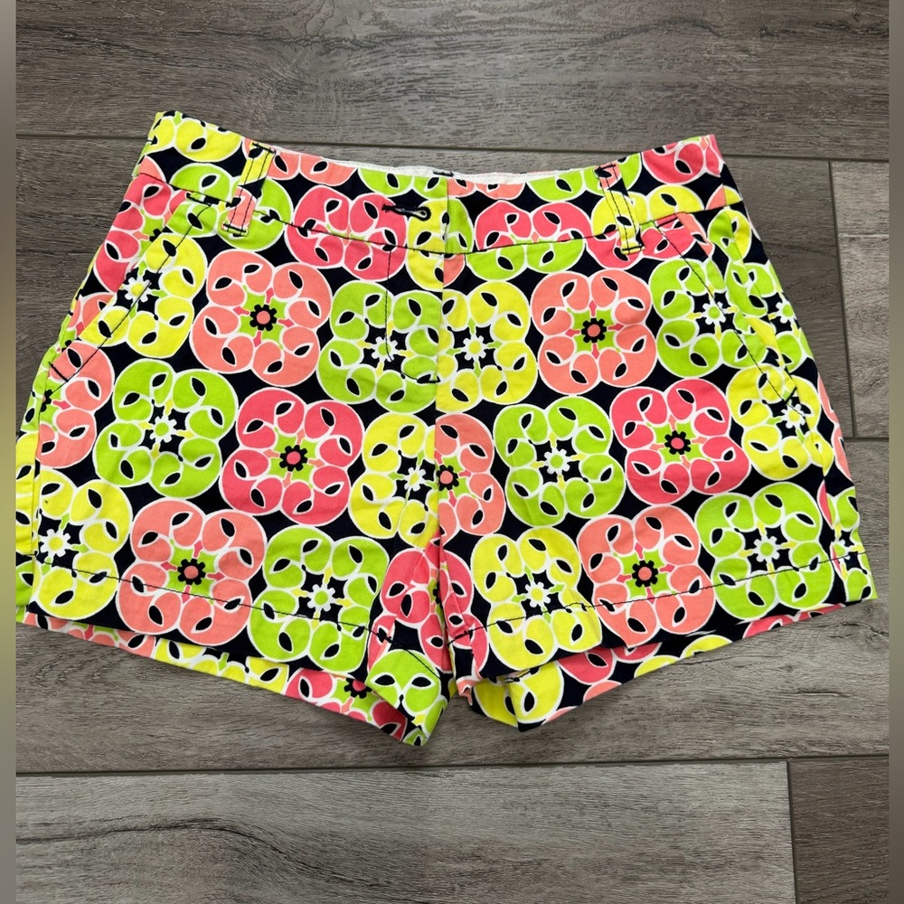 Crown & Ivy Neon Floral High Waist Shorts